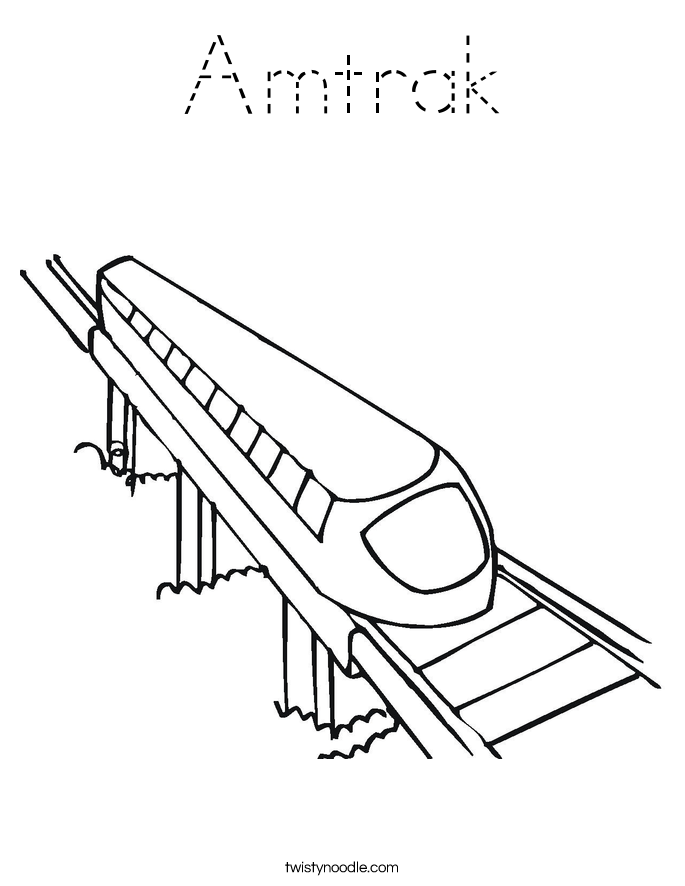 Amtrak Coloring Page