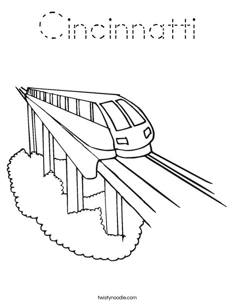 Passenger Train Coloring Page