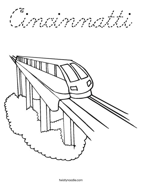 Passenger Train Coloring Page