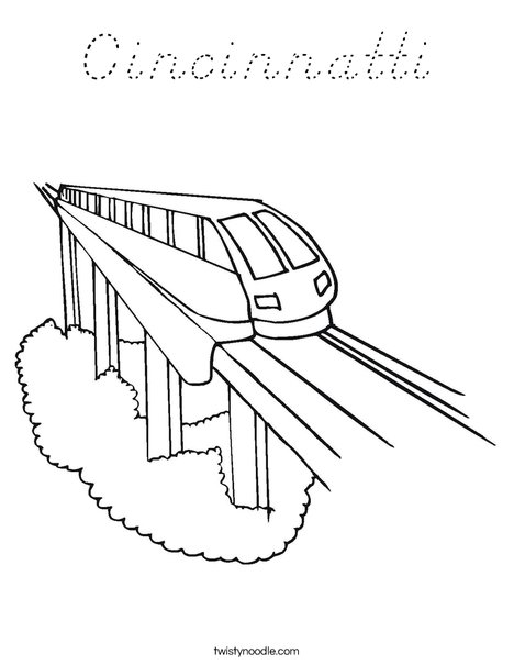 Passenger Train Coloring Page