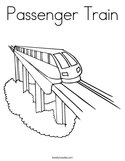 Passenger Train Coloring Page