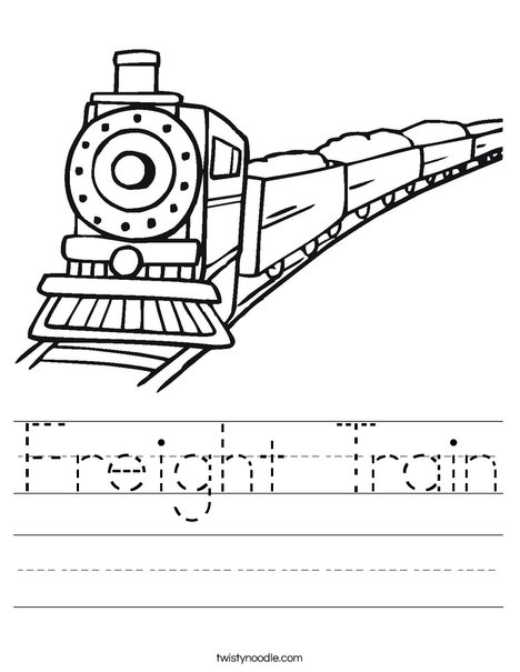 Freight Train Worksheet Twisty Noodle Freight Train Worksheet Twisty Noodle