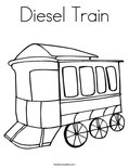 Diesel Train Coloring Page
