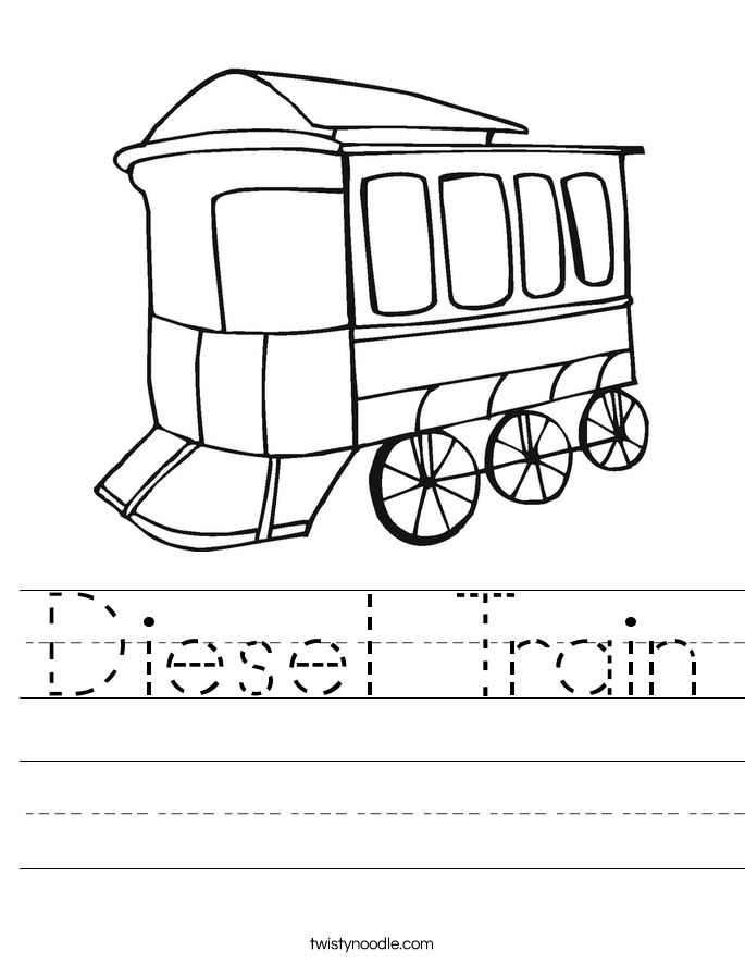 Diesel Train Worksheet