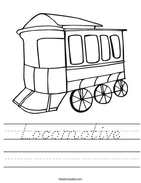 Locomotive Worksheet