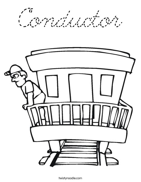 Conductor Coloring Page