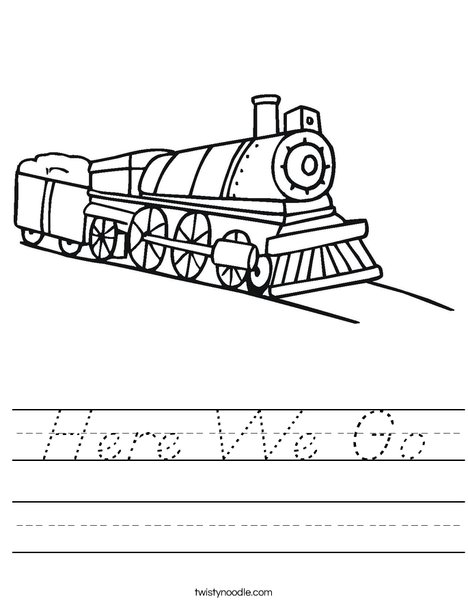 Choo Choo Train Worksheet