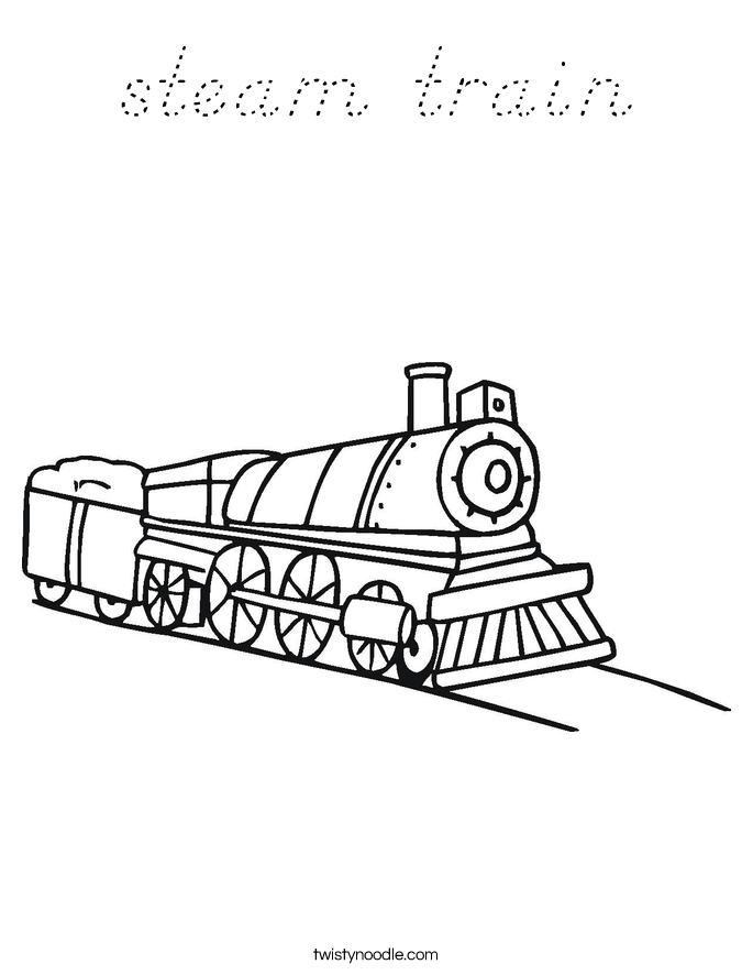 steam train Coloring Page
