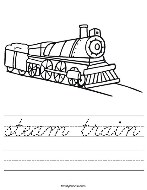 Choo Choo Train Worksheet