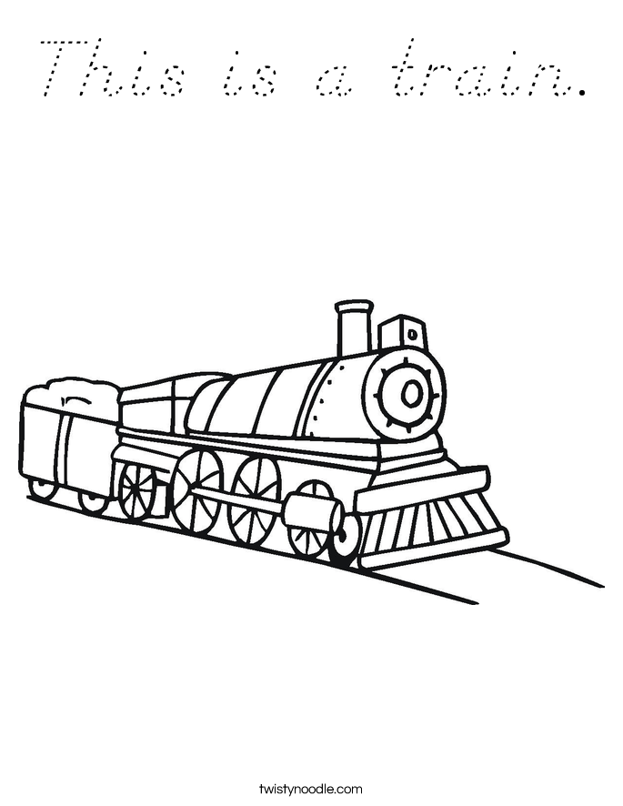 This is a train. Coloring Page
