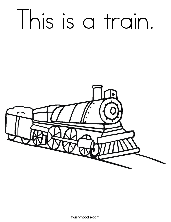 This is a train. Coloring Page