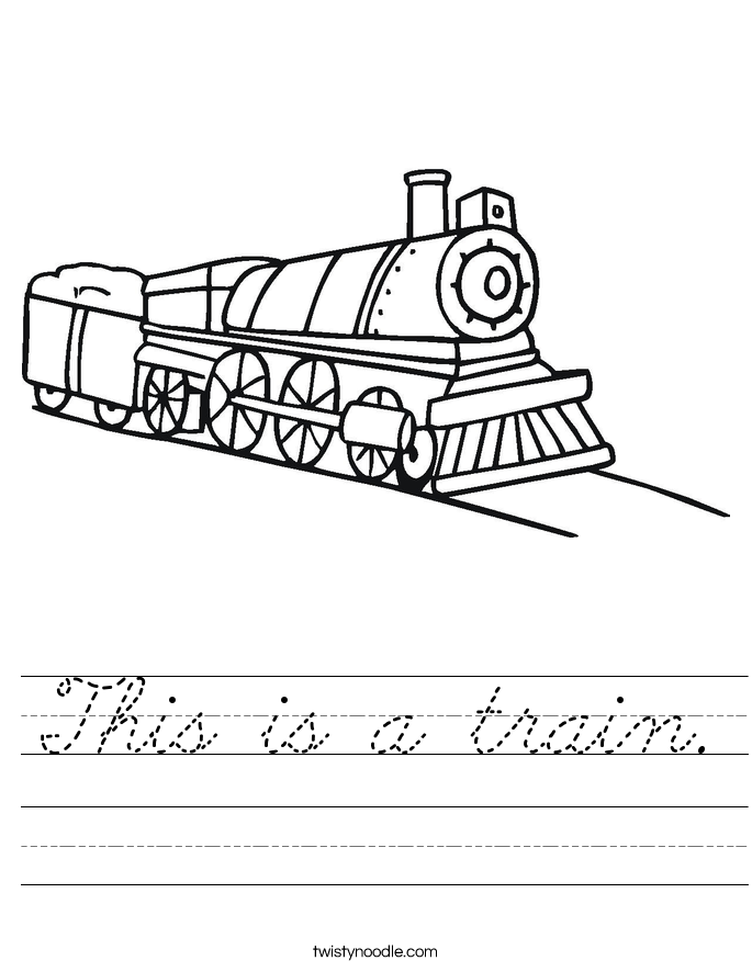 This is a train. Worksheet