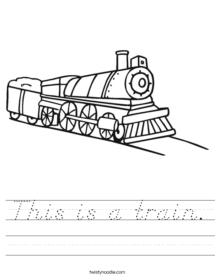 This is a train. Worksheet