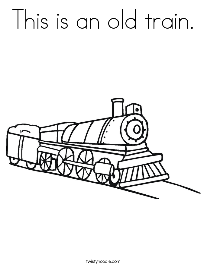 This is an old train. Coloring Page