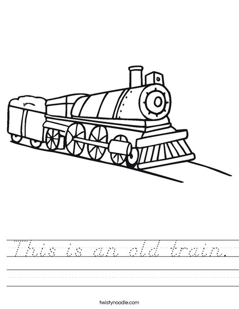 Choo Choo Train Worksheet