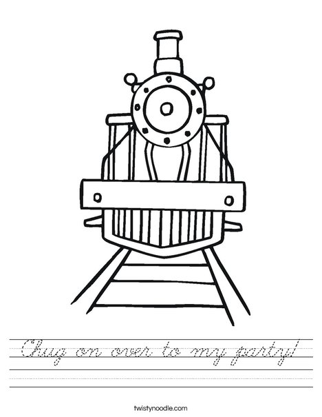 Party Train Worksheet