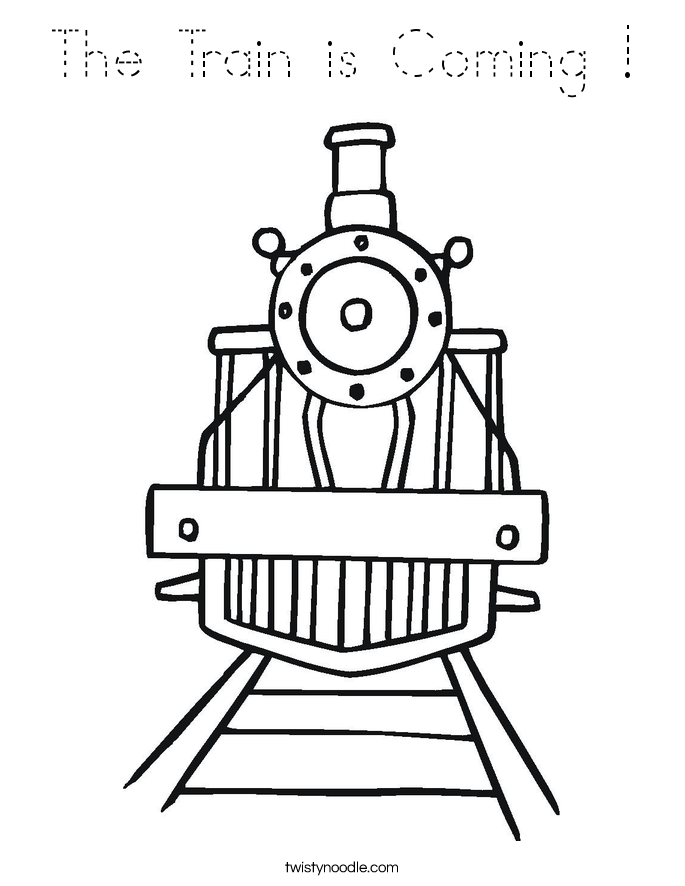 The Train is Coming ! Coloring Page