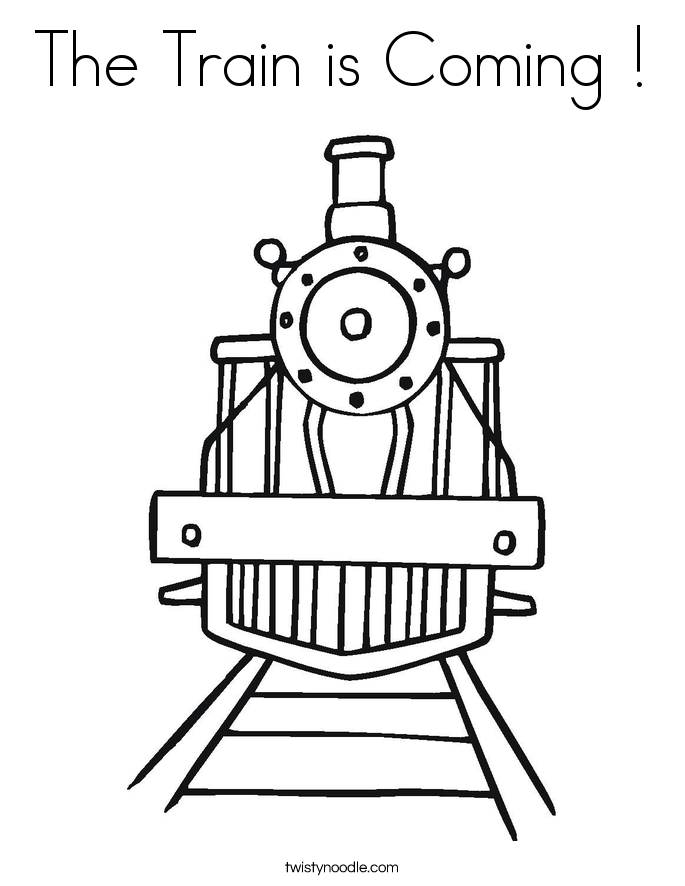 The Train is Coming ! Coloring Page