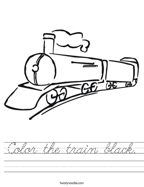 Black Train Worksheet