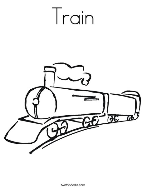 Train Coloring Page - Twisty Noodle