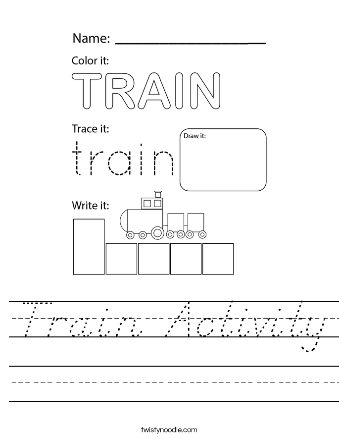 Train Activity Worksheet