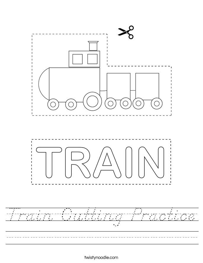 Train Cutting Practice Worksheet