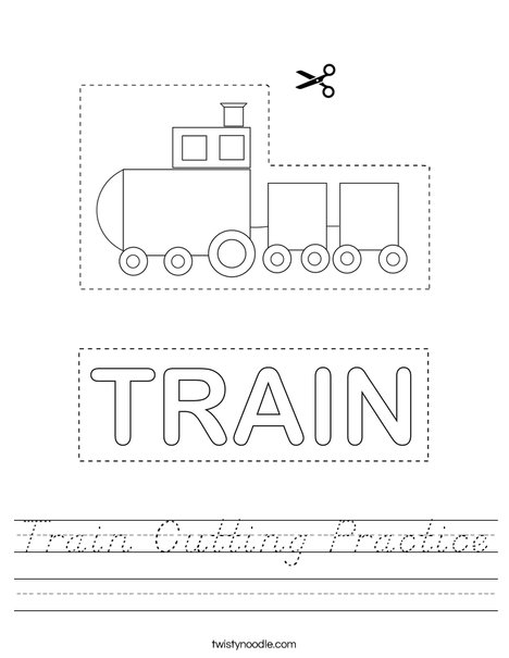 Train Cutting Practice Worksheet