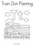Train Dot Painting Coloring Page