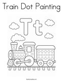 Train Dot Painting Coloring Page