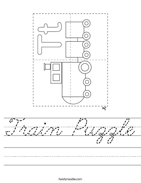 Train Puzzle Worksheet