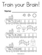 Train your Brain Coloring Page