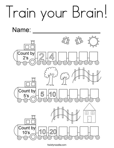 Train your Brain! Coloring Page