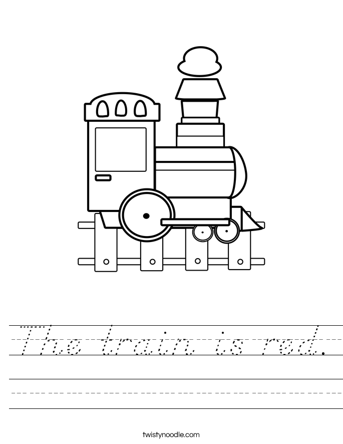 The train is red. Worksheet