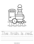 The train is red. Worksheet
