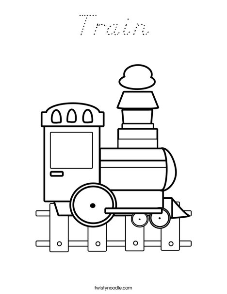 train coloring page dnealian twisty noodle