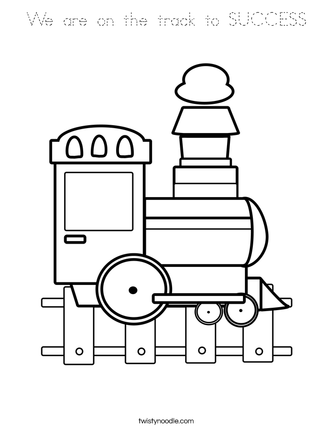 We are on the track to SUCCESS Coloring Page
