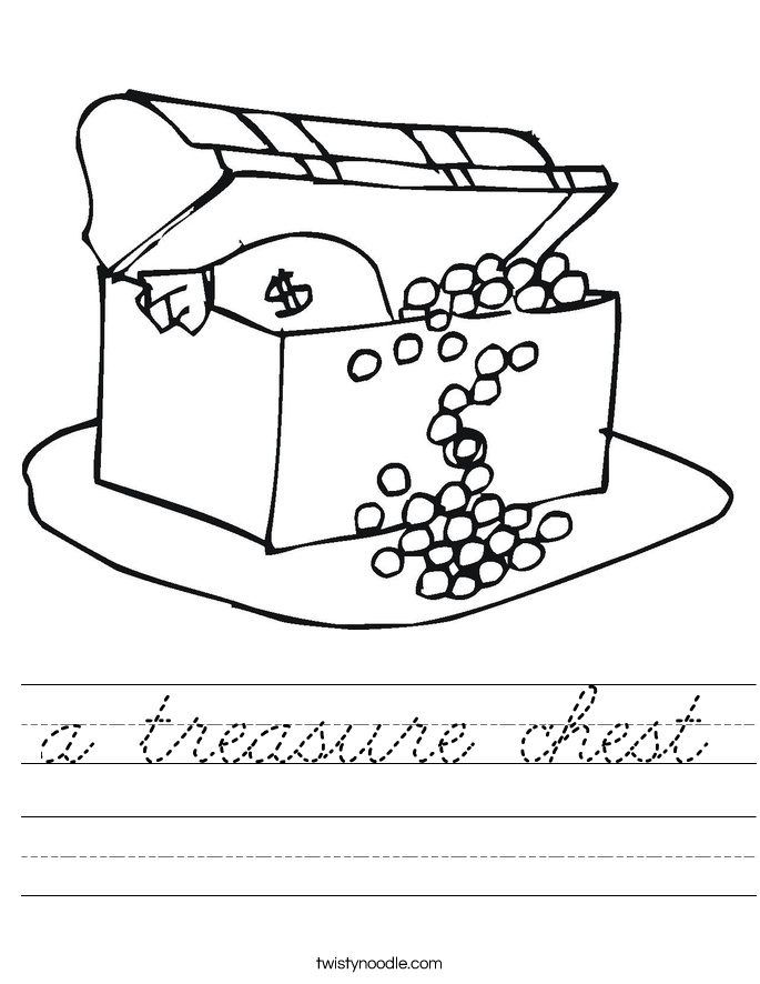 a treasure chest Worksheet