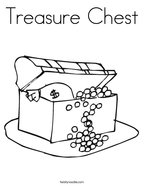 Treasure Chest Coloring Page