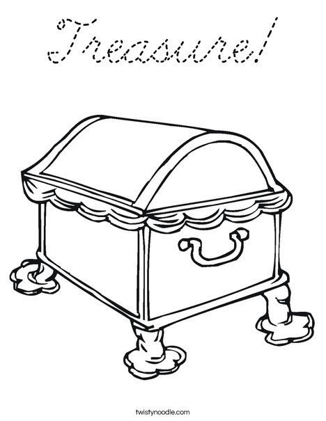 Treasure Chest1 Coloring Page