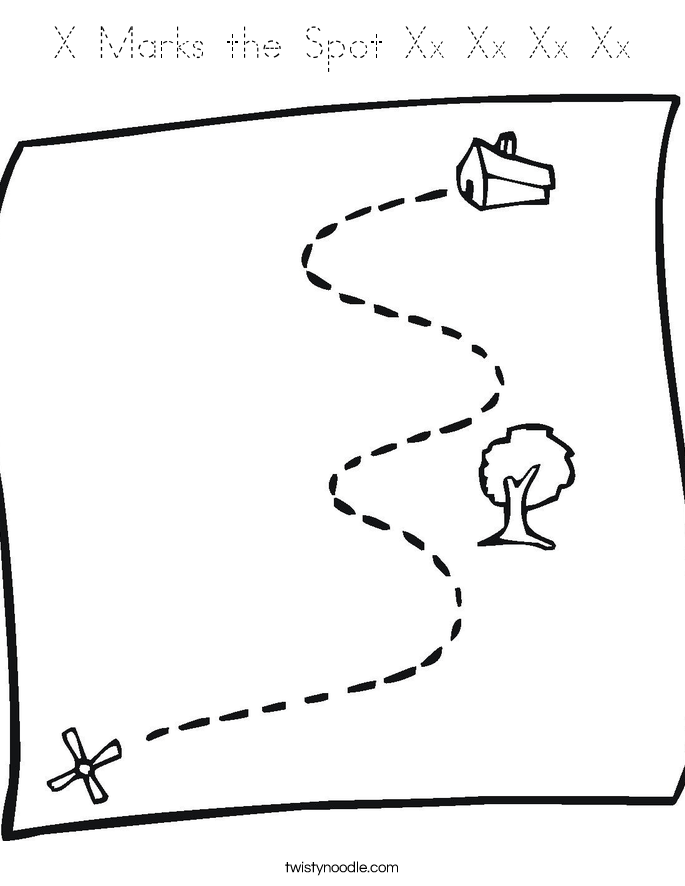 X Marks the Spot Xx Xx Xx Xx Coloring Page