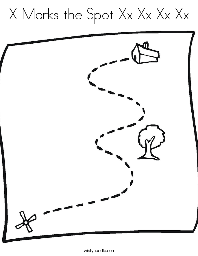 X Marks the Spot Xx Xx Xx Xx Coloring Page