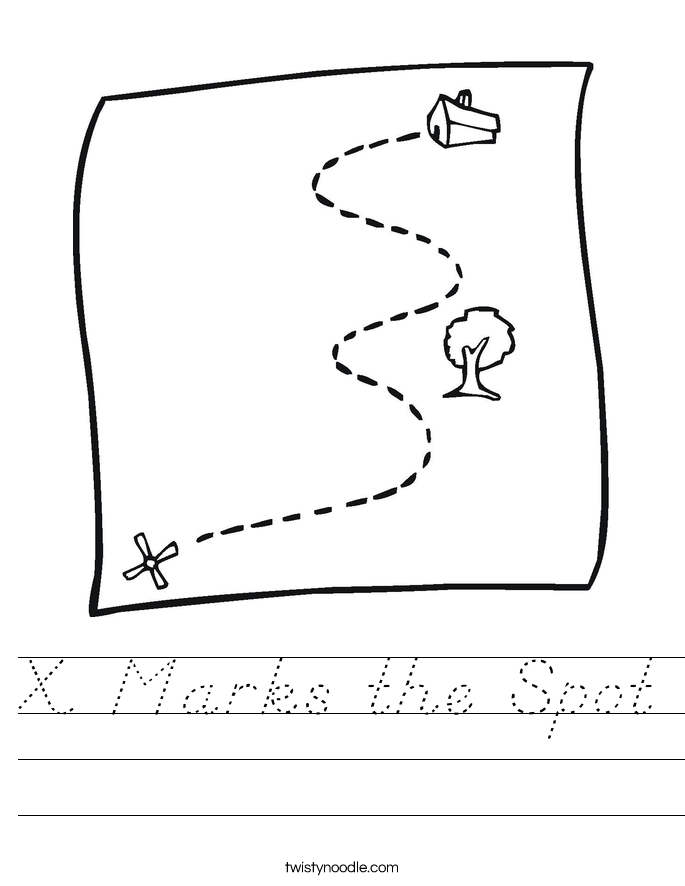 X Marks the Spot Worksheet
