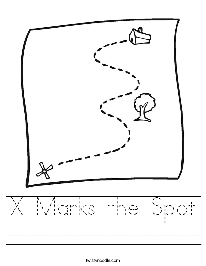 Download X Marks the Spot Worksheet - Twisty Noodle