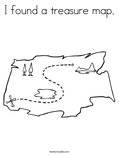 I found a treasure map. Coloring Page