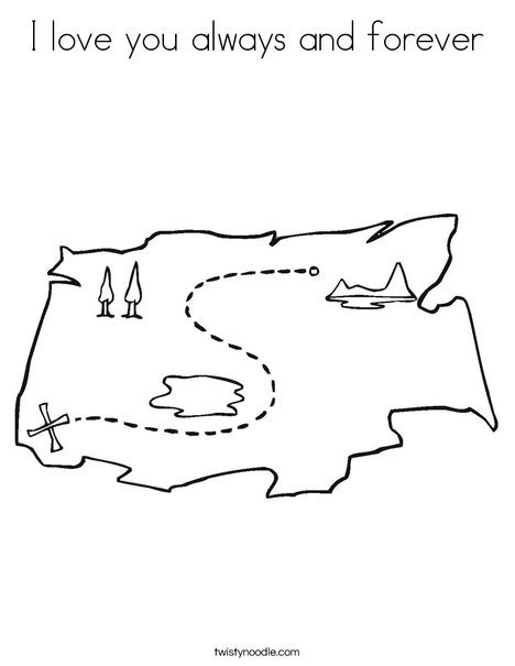 Treasure Map1 Coloring Page