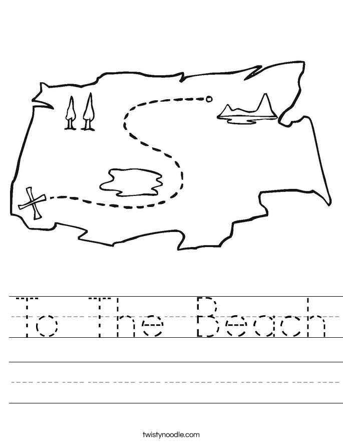 to the beach worksheet twisty noodle