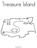 Treasure Island Coloring Page