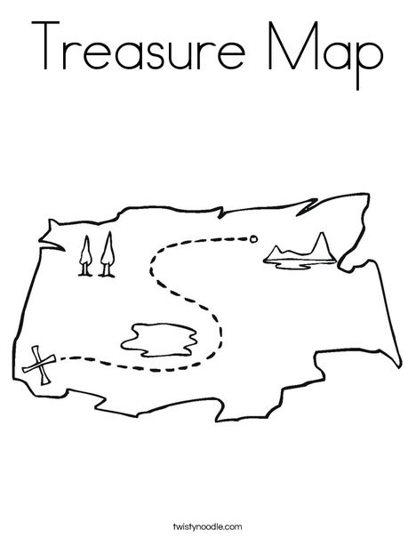 Treasure Map1 Coloring Page