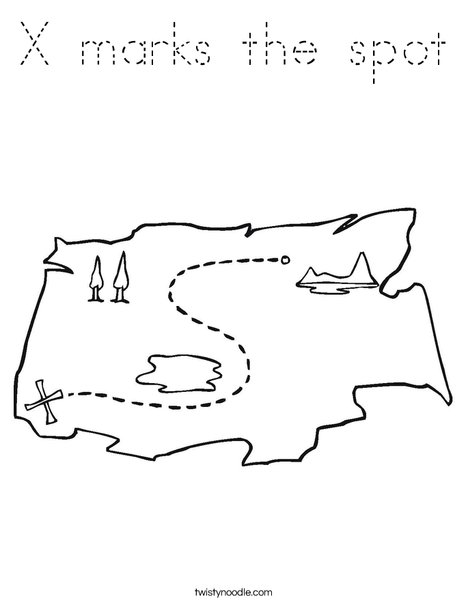 Treasure Map1 Coloring Page