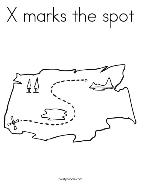 Treasure Map1 Coloring Page